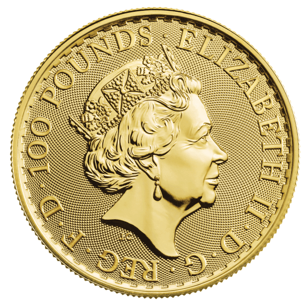 Back 2022 1 oz Great Britain Gold Britannia Coin BU